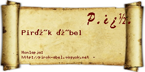 Pirók Ábel névjegykártya
