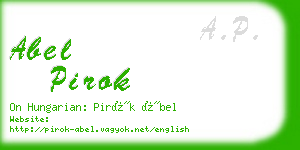 abel pirok business card